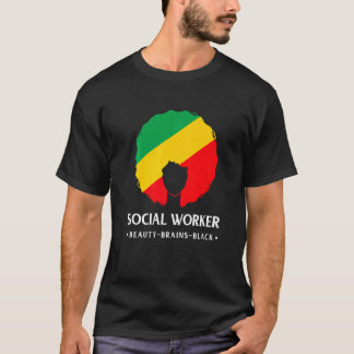 Black History Month Social Worker African American T-Shirt