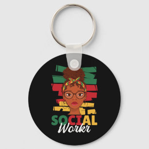 Black History Month Social Worker Social Work Mont Key Ring