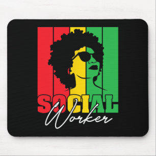 Black History Month Social Worker Social Work Mont Mouse Pad