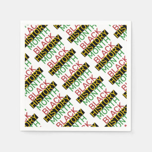 BLACK HISTORY MONTH Stylish BHM Paper Napkin