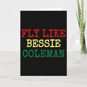 Black History Month T Shirt Bessie Coleman Pilot G Card