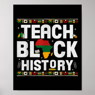 Black History Month Teach Map African Pride Teache Poster