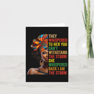 Black History Month Tee African Woman Afro I Am Th Card
