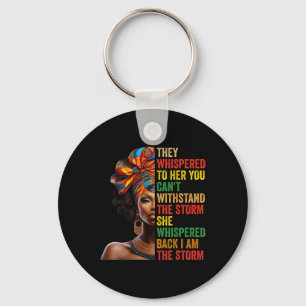 Black History Month Tee African Woman Afro I Am Th Key Ring