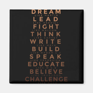 Black History Month Tee Dream Like Martin Lead Lik Magnet