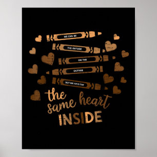 Black History Month The Same Heart Inside Black Li Poster