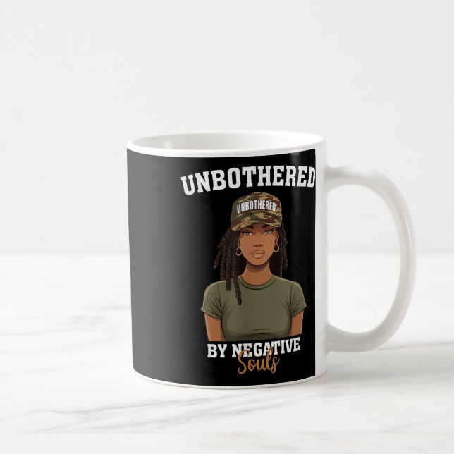 Black History Month Unbothered By Negative Souls C Coffee Mug (Right)