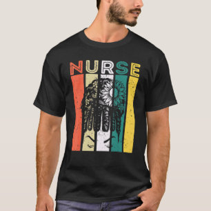 Black History Month Vintage Black Woman Nurse Retr T-Shirt