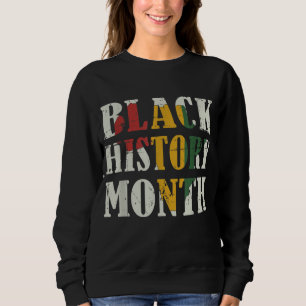 Black history month with african map flag for afro sweatshirt