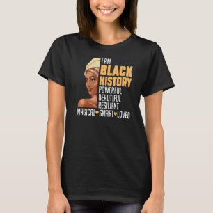 Black History Month Woman Girl Melanin African Equ T-Shirt