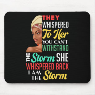 Black History Month Woman Girl Storm African Melan Mouse Pad