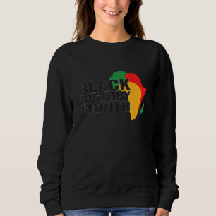 Black History Month Woman Melanin Afro Hair Black  Sweatshirt