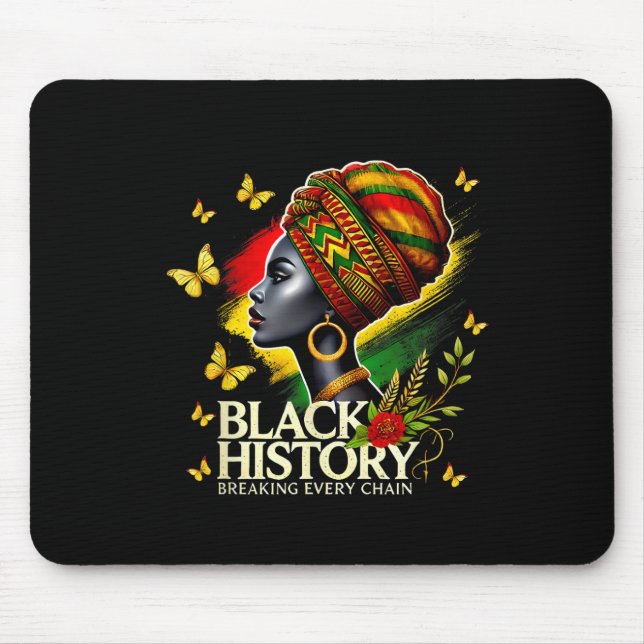 Black History Month Women Black History Breaking E Mouse Pad (Front)