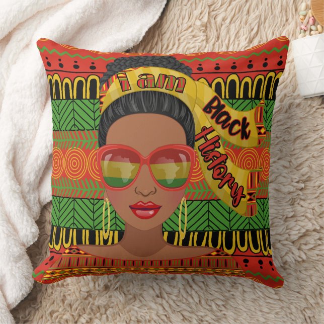 Black History Multi - Colour Throw Pillow  (Blanket)