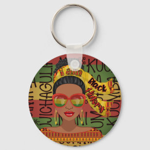 Black History Multicolor Fashion Designer Keychain