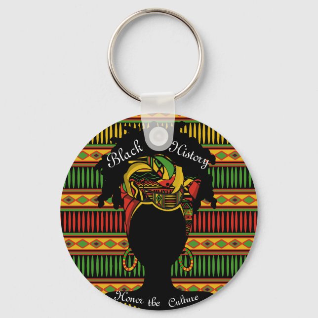 Black History Multicolor Fashion Key Chain (Front)