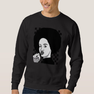 Black History Panther Party Afro Hair Raised Fist Sweatshirt