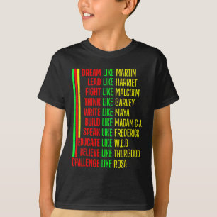 Black History Pride Martin Black Afro African T-Shirt
