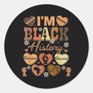 Black History Pride Melanin Black Cowgirl Afro Ame Classic Round Sticker