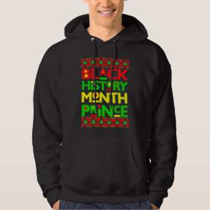 Black History Prince Melanin Boy Son Bruh Brown Sk Hoodie