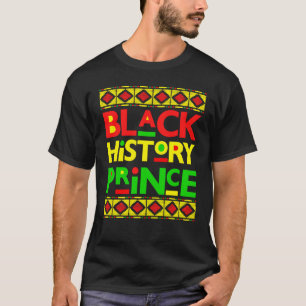 Black History Prince Melanin Boy Son Bruh Brown Sk T-Shirt