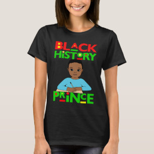 Black History Prince Melanin Boy Son Bruh Brown Sk T-Shirt