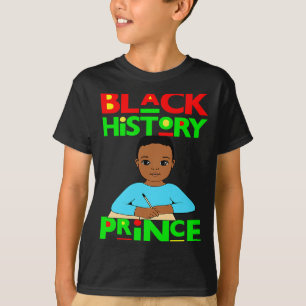 Black History Prince Melanin Boy Son Bruh Brown Sk T-Shirt
