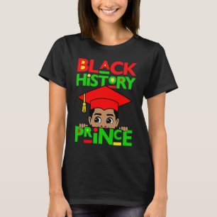 Black History Prince Melanin Boy Son Bruh Brown Sk T-Shirt