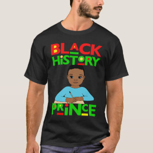 Black History Prince Melanin Boy Son Bruh Brown Sk T-Shirt