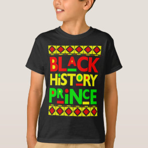 Black History Prince Melanin Boy Son Bruh Brown Sk T-Shirt