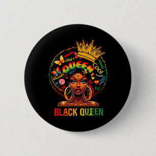 Black History Queen Black History Month Women Afri 6 Cm Round Badge