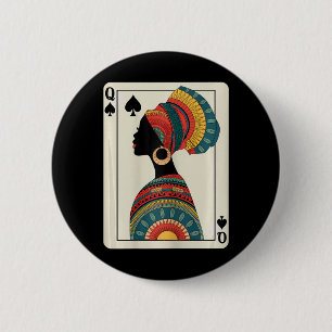 Black History Queen Melanin African American Junet 6 Cm Round Badge