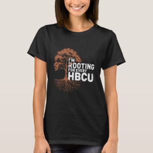 Black History Rooting for Every HBCU Teacher Men W T-Shirt
