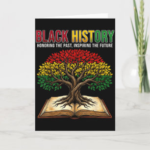 Black History Tree Book Honoring Past Inspiring Fu Card