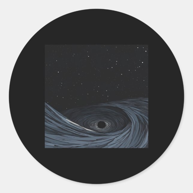Black Hole Anime Style Sticker  (Front)