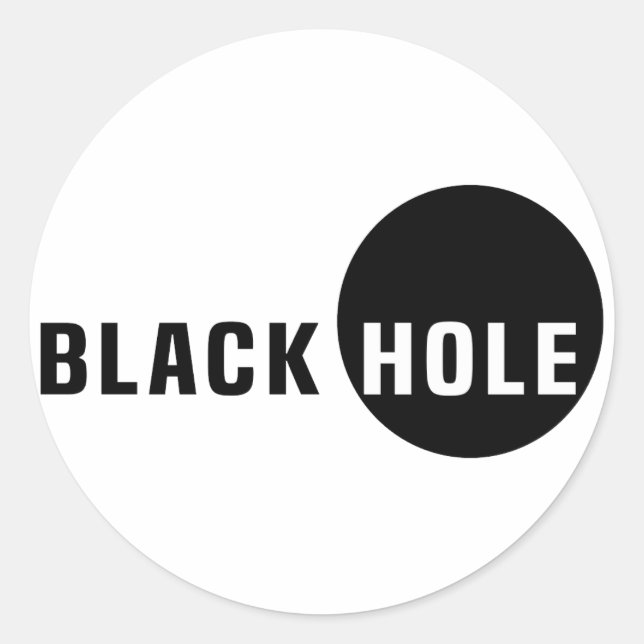 Black Hole Classic Round Sticker (Front)