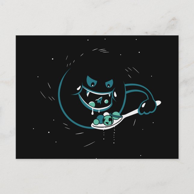 Black Hole Devours Postcard (Front)