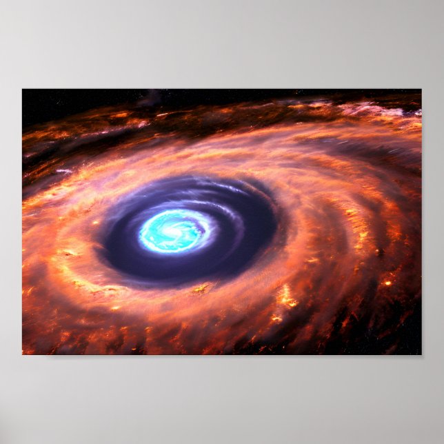 Black Hole Galactic Explosion Universe Night Sky Poster (Front)