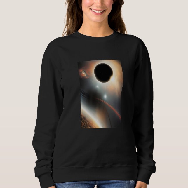 Black Hole In Outer Space Universe Galaxy Science  Sweatshirt (Front)