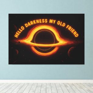 Black Hole Interstellar Conversation Canvas Print