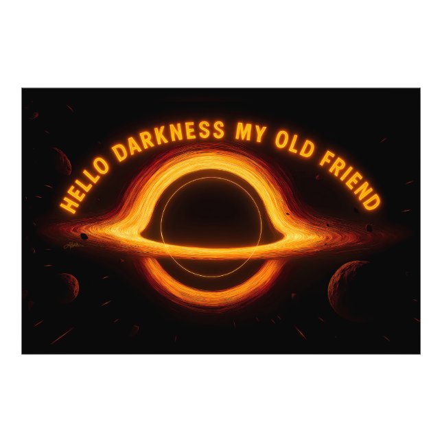 Black Hole Interstellar Conversation Photo Print (Front)