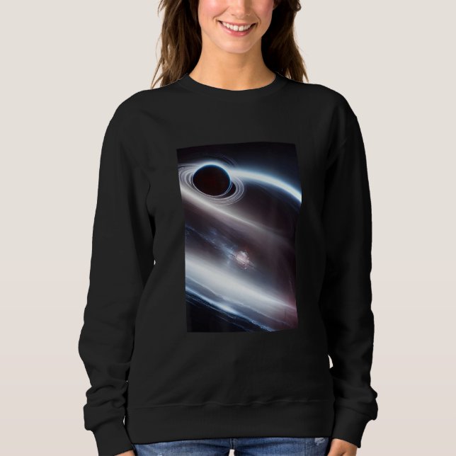 Black Hole Outer Space Galaxy Sweatshirt (Front)