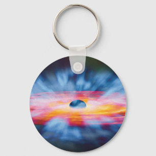 Black Hole Outflows - Colorful Artist Concept Key Ring
