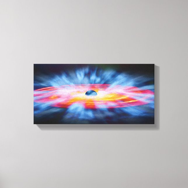 Black Hole Outflows - Colourful Artist Concept Canvas Print (Front)