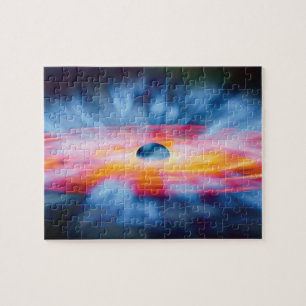 Black Hole Outflows - Colourful Artist Concept Jigsaw Puzzle