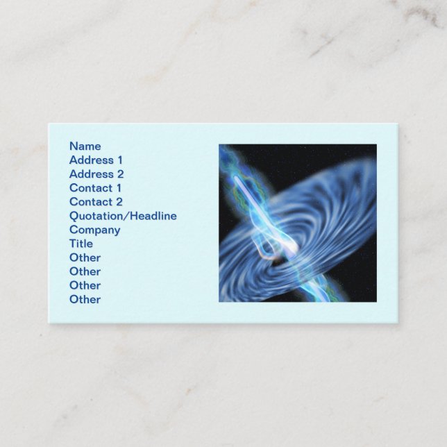 Black Hole Radiation Business Card (Front)
