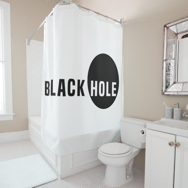 Black Hole Shower Curtain (In Situ)