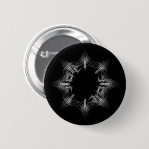 Black Hole Snowflake 6 Cm Round Badge