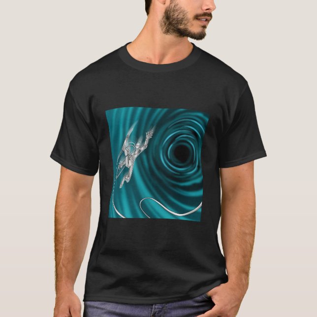Black Hole Space Interstellar Wormhole Astronaut A T-Shirt (Front)