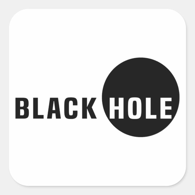 Black Hole Square Sticker (Front)